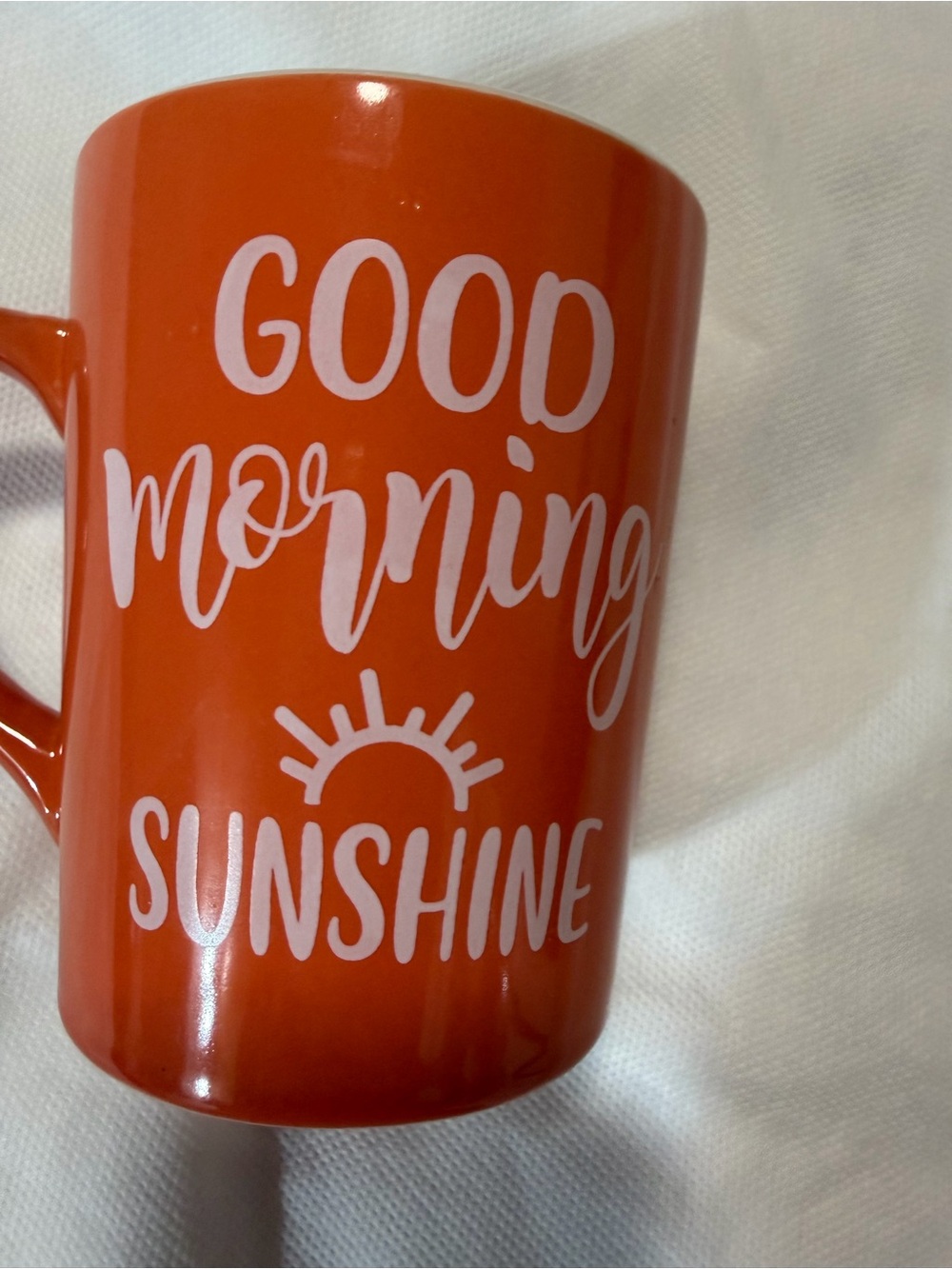Good Morning Sunshine Orange Ceramic Coffee Mug